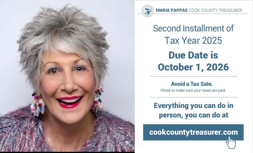 MESSAGE FROM MARIA PAPPAS TO SERBIANS IN CHICAGO: Pay your 2025 taxes on time and get a refund if your property is also your residence!