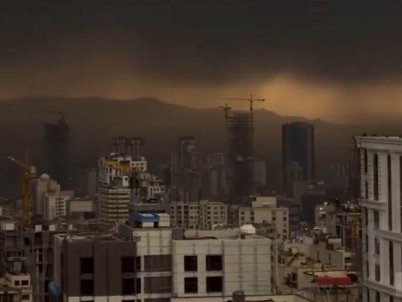 APOCALYPSE IN TEHRAN DUE TO STRIKES ON OIL FACILITIES: Toxic black rain causes chemical skin burns and lung damage! (VIDEO)
