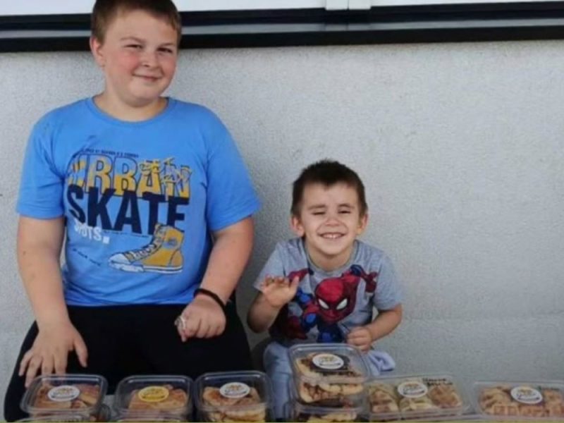 ONE’S OWN BOSS: Ten-year-old boy from Veternik sells homemade galettes to earn money for a school trip himself!