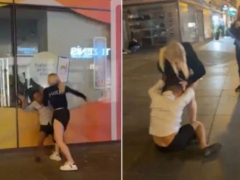“WHO ARE YOU GOING TO HIT?”: Girl beat up a Filipino man in the center of Zagreb due to an alleged attempted robbery! (VIDEO)