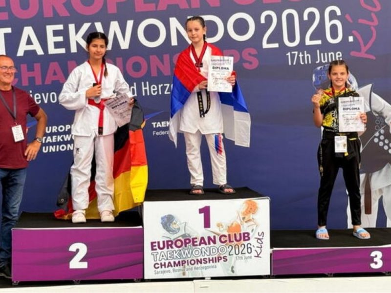 NINA SMASHES EVERYONE IN HER WAY: Young Serbian taekwondo athlete won a gold medal in Sarajevo!