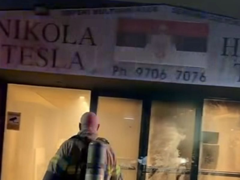 SHAMEFUL INCIDENT IN MELBOURNE: Fire deliberately set at the Serbian Cultural Club “Nikola Tesla”! (VIDEO)