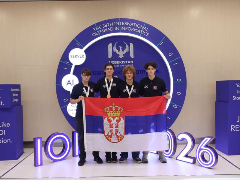 BE PROUD, SERBIA: Three students from the Mathematical Grammar School win bronze medals at the International Olympiad in Informatics!