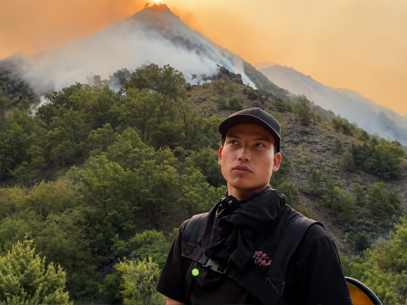 COLOMBIAN FIGHTS FIRE WITH HIS BARE HANDS NEAR MAGLIČ: Nikola lives in Serbia, and now joins volunteers battling the blaze! (VIDEO)