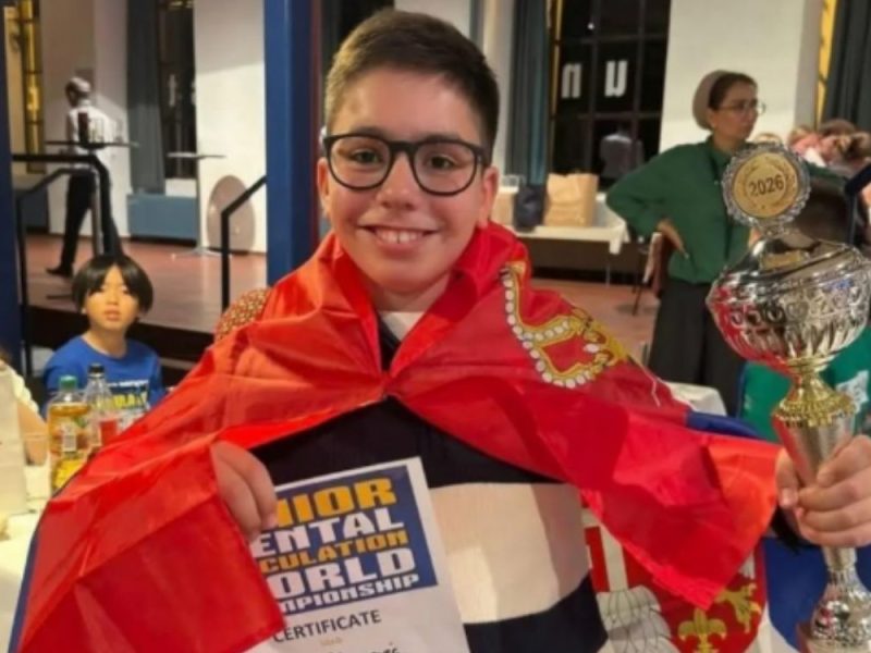 CHILD PRODIGY FROM SREMČICA: Andrej is the world mental math champion for the second year in a row!