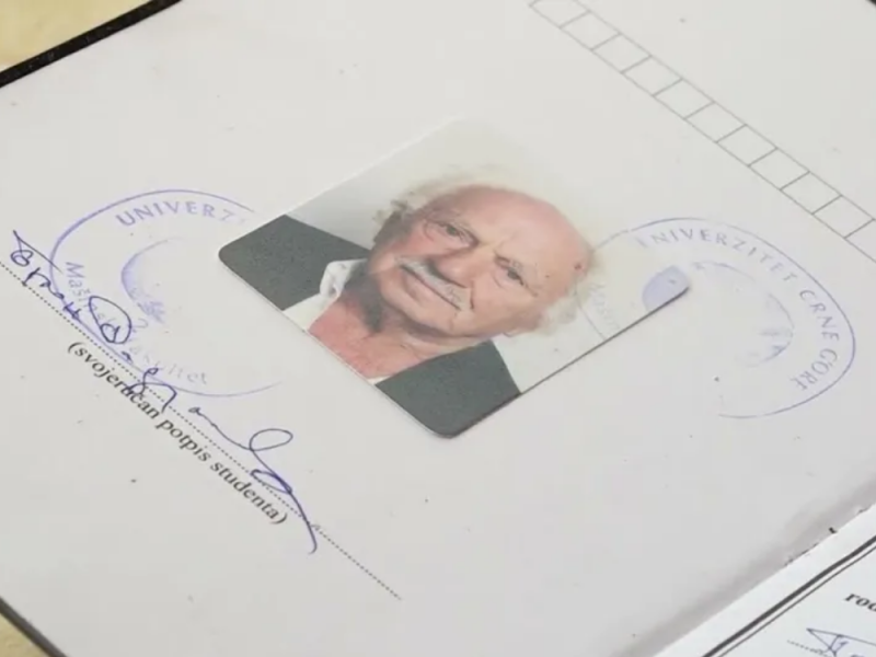 GRANDFATHER FROM PODGORICA ENROLLS IN UNIVERSITY AT 88: He claims Montenegro can become the richest country with the fewest working hours thanks to his ideas!