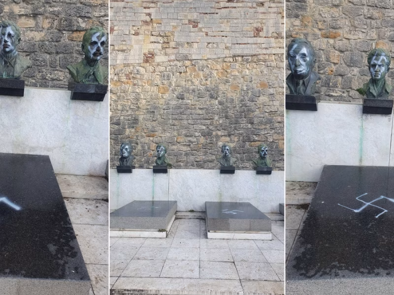 VANDALI NE POŠTUJU NI MRTVE: Spomenici narodnih heroja na Kalemgdanu išarani nacističkim simbolima!