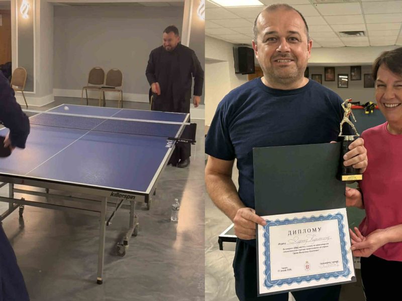 U ČIKAGU SE PING-PONG IGRA I U MANTIJAMA: Srpski sveštenici se priključili humanitarnom turniru za pomoć klubu iz Republike Srpske! (VIDEO)