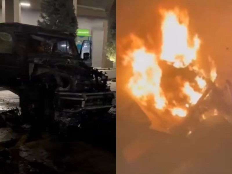 ZAPALJEN AUTOMOBIL BAKE PRASETA: Mercedes od pola miliona evra potpuno izgoreo, oglasio se jutjuber! (VIDEO)