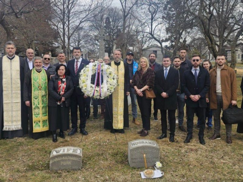 „AKO PROPADNE SRBIJA, NEKA PROPADNEM I JA“: Ovako su Srbi u Njujorku obeležili godišnjicu smrti Mihajla Pupina! (FOTO)
