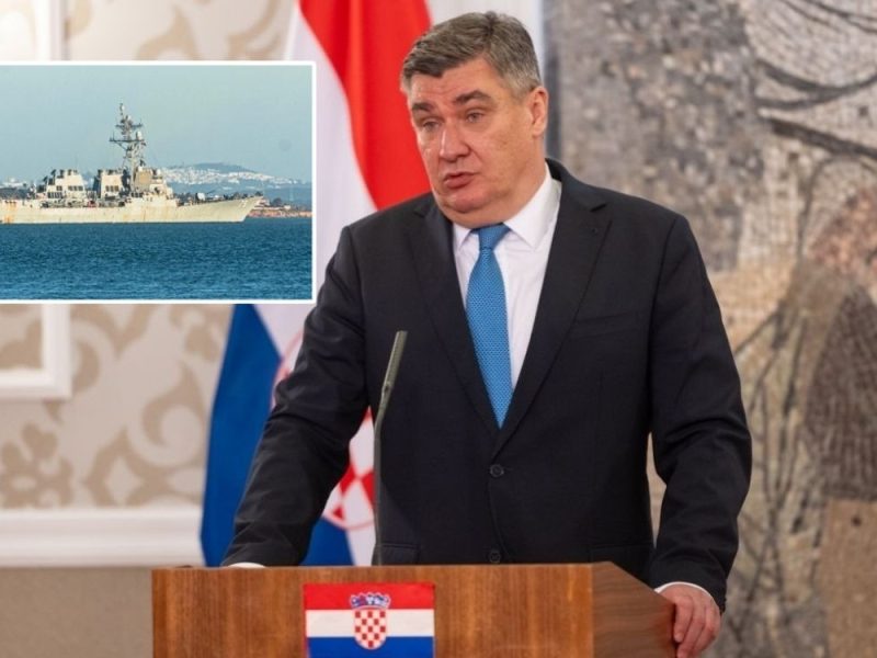 „OVO JE PROTIVUSTAVNO“: Američki razarač uplovio u luku u Dubrovniku, Milanović oštro reagovao!