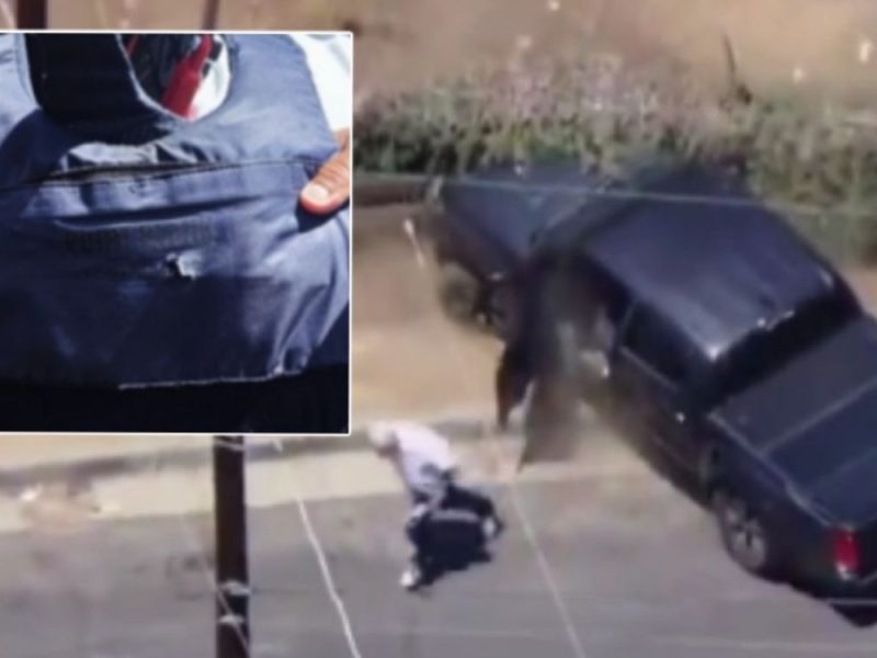 SAČUVAO GA PANCIR: Policajac pogođen metkom direktno u grudi tokom potere u Los Anđelesu! (VIDEO)