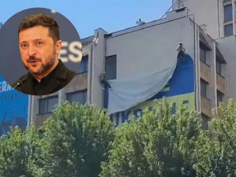 ZELENSKI PORUČIO „NE PRIZNAJEMO KOSOVO“: Albanci odmah skinuli zastavu Ukrajine u Prištini! (VIDEO)