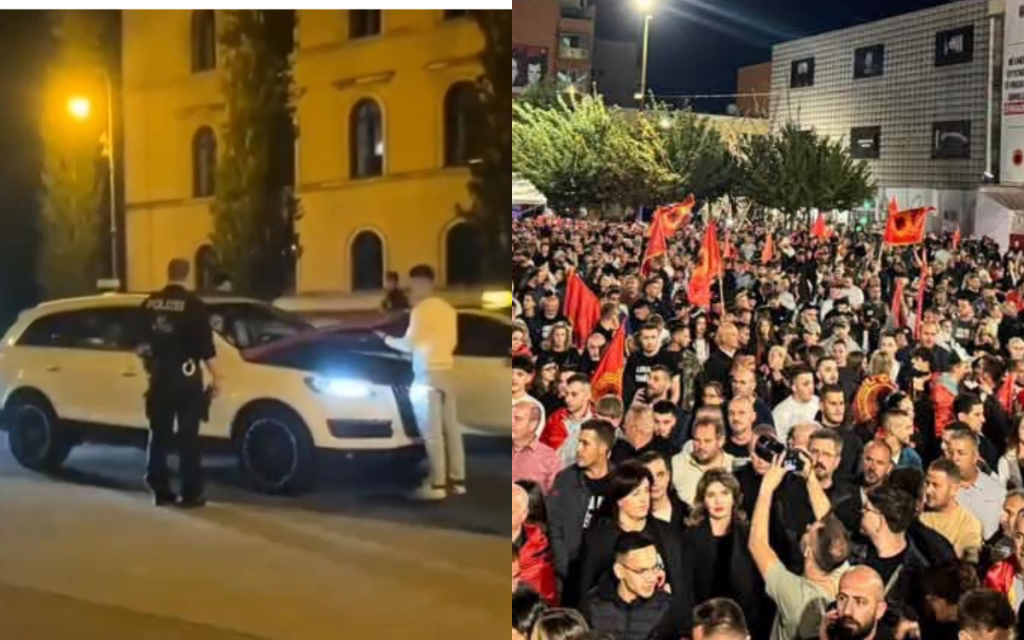 NEMAČKA POLICIJA SKIDALA ALBANSKE ZASTAVE: Na protestu podrške liderima OVK naređeno uklanjanje nacionalnih obeležja! (VIDEO)