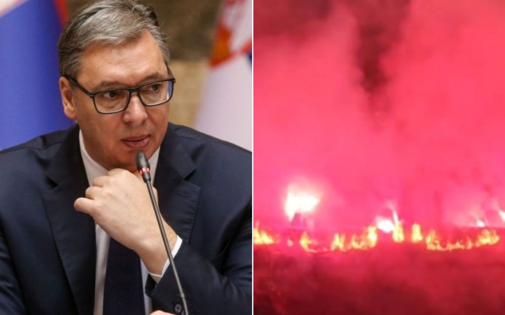 „TO JE VEŠTAČKA INTELIGENCIJA“: Vučić tvrdi da Niška tvrđava nije gorela, iako su vatrogasci potvrdili požar posle bakljade SNS-a! (VIDEO)