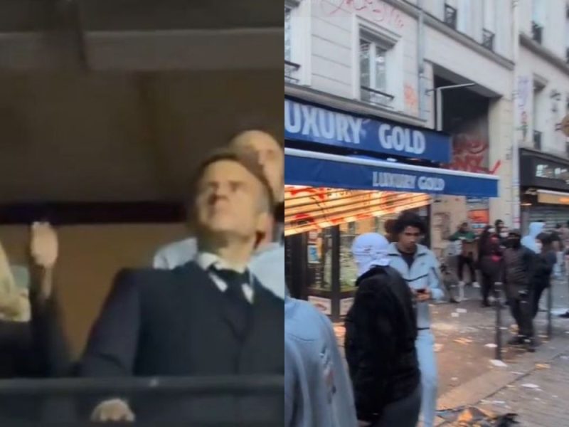 UPOREĐENI SA MARIJOM ANTOANETOM: Dok mu pola miliona građana divlja po Francuskoj, Makron pleše sa ženom na koncertu! (VIDEO)